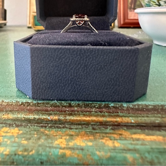 Sterling Silver Garnet Ring - Picture 2 of 4